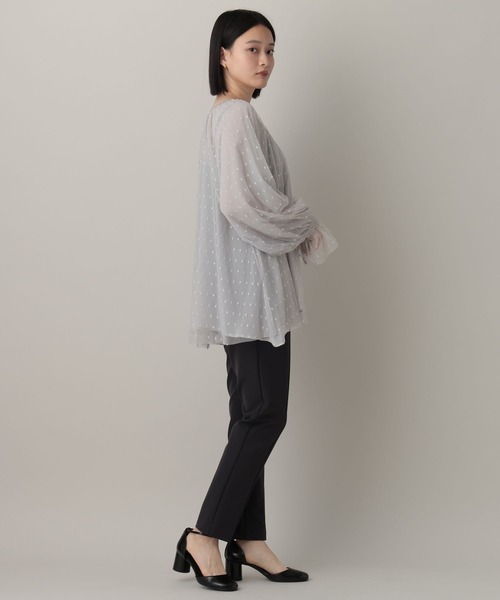 A part by(アパートバイ)の「チュールドットブラウス(シャツ/ブラウス・レディース・ライトグレー/ブラック/オフホワイト・FREE)」の10枚目の写真