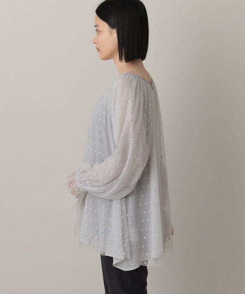 A part by(アパートバイ)の「チュールドットブラウス(シャツ/ブラウス・レディース・ライトグレー/ブラック/オフホワイト・FREE)」の13枚目の写真