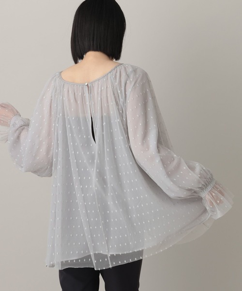 A part by(アパートバイ)の「チュールドットブラウス(シャツ/ブラウス・レディース・ライトグレー/ブラック/オフホワイト・FREE)」の14枚目の写真