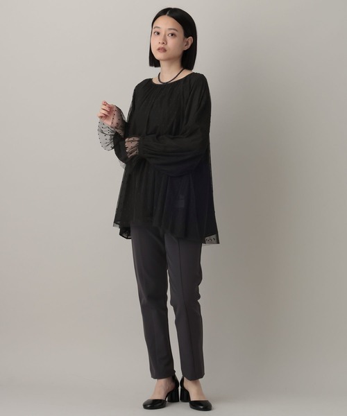 A part by(アパートバイ)の「チュールドットブラウス(シャツ/ブラウス・レディース・ライトグレー/ブラック/オフホワイト・FREE)」の15枚目の写真