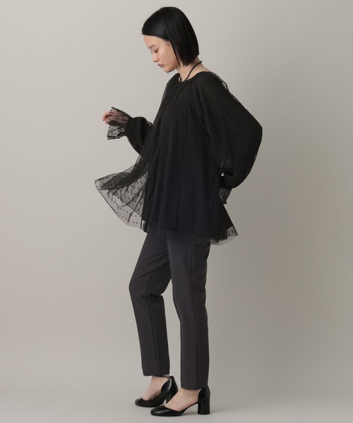 A part by(アパートバイ)の「チュールドットブラウス(シャツ/ブラウス・レディース・ライトグレー/ブラック/オフホワイト・FREE)」の16枚目の写真