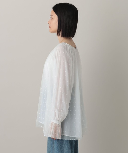 A part by(アパートバイ)の「チュールドットブラウス(シャツ/ブラウス・レディース・ライトグレー/ブラック/オフホワイト・FREE)」の22枚目の写真
