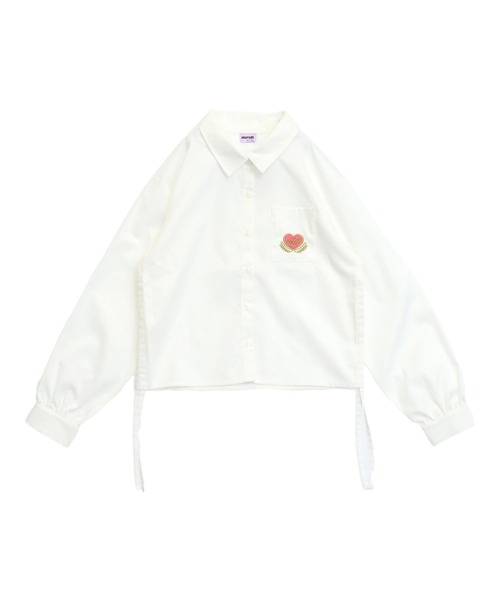 ANAP GｉRL（アナップガール）の「刺繍入サイドシャーリングシャツ（シャツ/ブラウス・キッズ・ホワイト/ライトブルー/イエロー・XS/M/S）」の22枚目の写真