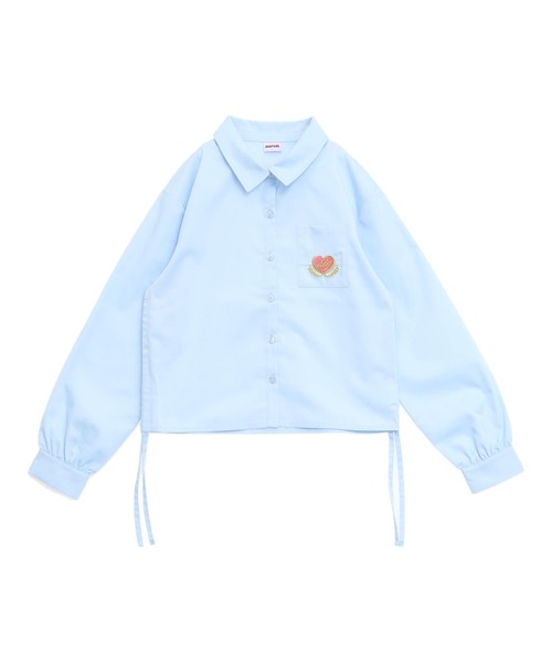 ANAP GｉRL（アナップガール）の「刺繍入サイドシャーリングシャツ（シャツ/ブラウス・キッズ・ホワイト/ライトブルー/イエロー・XS/M/S）」の20枚目の写真