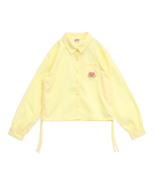 ANAP GｉRL（アナップガール）の「刺繍入サイドシャーリングシャツ（シャツ/ブラウス・キッズ・ホワイト/ライトブルー/イエロー・XS/M/S）」の21枚目の写真