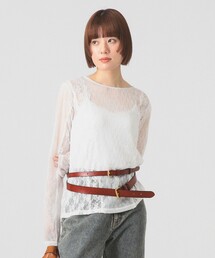 Ray BEAMS | レース テープ キリカエ Tシャツ(Tシャツ/カットソー)