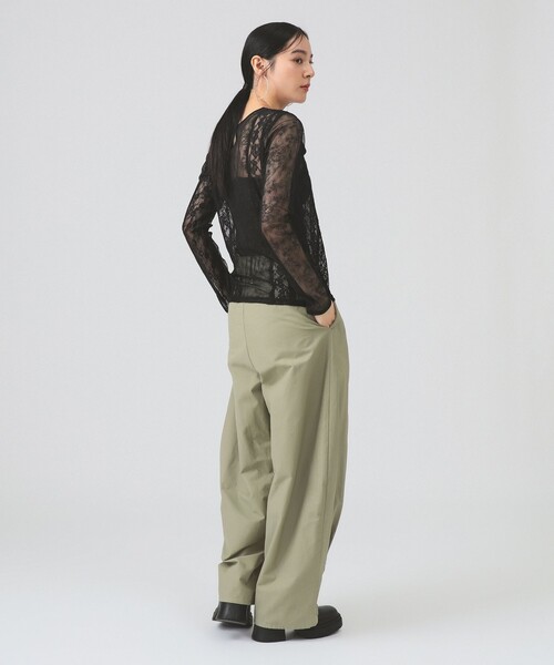 Ray BEAMS（レイビームス）の「レース テープ キリカエ Tシャツ（Tシャツ/カットソー・レディース・オフホワイト/ブラック・ONE SIZE）」の11枚目の写真