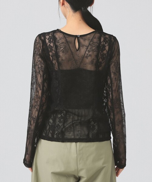 Ray BEAMS（レイビームス）の「レース テープ キリカエ Tシャツ（Tシャツ/カットソー・レディース・オフホワイト/ブラック・ONE SIZE）」の16枚目の写真