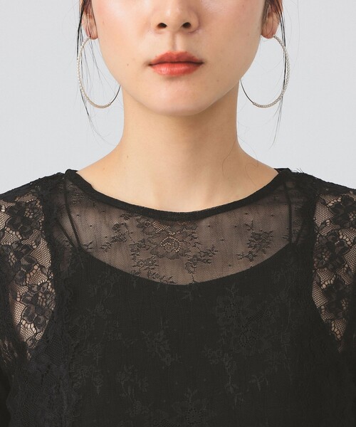 Ray BEAMS（レイビームス）の「レース テープ キリカエ Tシャツ（Tシャツ/カットソー・レディース・オフホワイト/ブラック・ONE SIZE）」の18枚目の写真