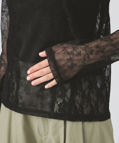 Ray BEAMS（レイビームス）の「レース テープ キリカエ Tシャツ（Tシャツ/カットソー・レディース・オフホワイト/ブラック・ONE SIZE）」の19枚目の写真