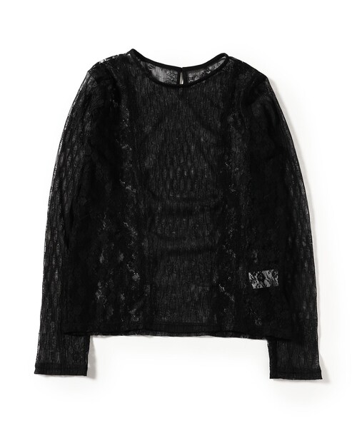 Ray BEAMS(レイビームス)の「レース テープ キリカエ Tシャツ(Tシャツ/カットソー・レディース・オフホワイト/ブラック・ONE SIZE)」の8枚目の写真