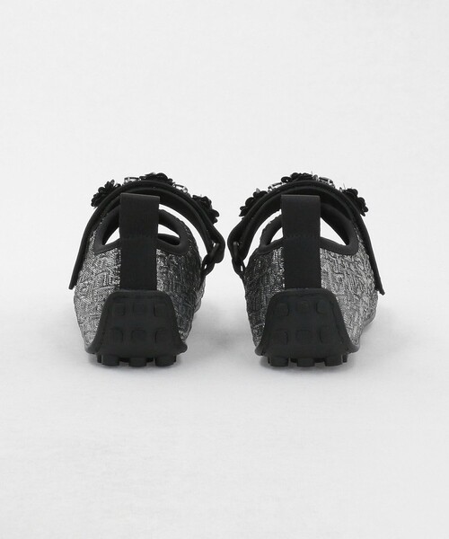 SY UNITED ARROWS(シーユナイテッドアローズ)の「<SY>フラワービジューベルクロメタリック フラット20↑(バレエシューズ・レディース・ブラック/シルバー・24cm/24.5cm/23.5cm/22cm/22.5cm/23cm/25cm)」の7枚目の写真