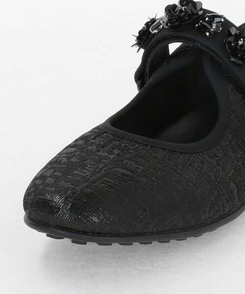SY UNITED ARROWS(シーユナイテッドアローズ)の「<SY>フラワービジューベルクロメタリック フラット20↑(バレエシューズ・レディース・ブラック/シルバー・24cm/24.5cm/23.5cm/22cm/22.5cm/23cm/25cm)」の13枚目の写真