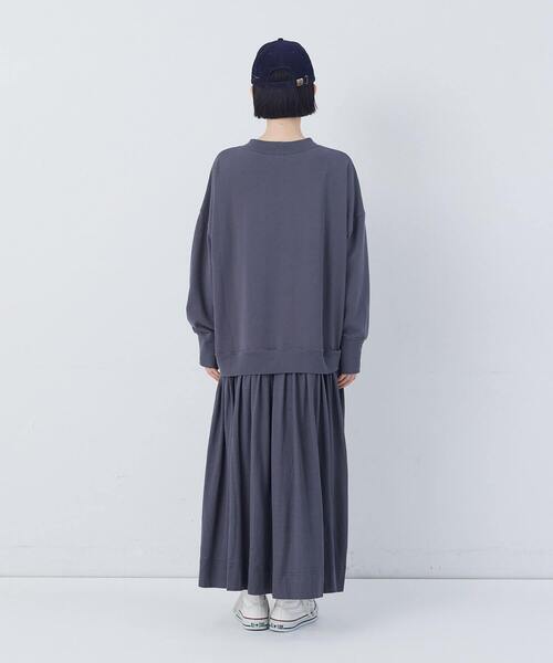 conges payes ADIEU TRISTESSE（コンジェ ペイエ アデュートリステス）の「ジャージコンビワンピース（ワンピース・レディース・チャコールグレー/アイボリー・FREE）」の16枚目の写真