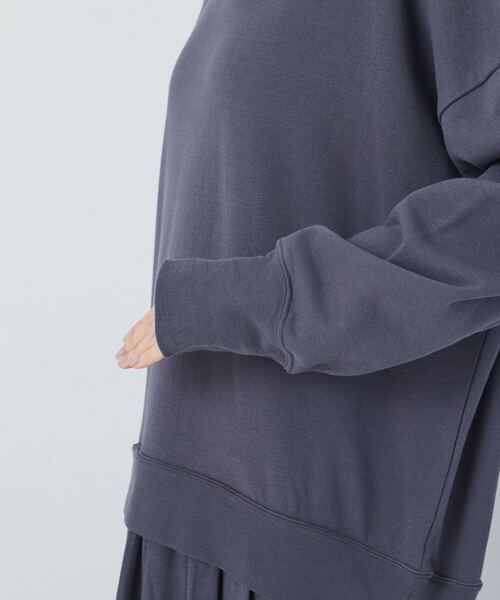 conges payes ADIEU TRISTESSE（コンジェ ペイエ アデュートリステス）の「ジャージコンビワンピース（ワンピース・レディース・チャコールグレー/アイボリー・FREE）」の19枚目の写真