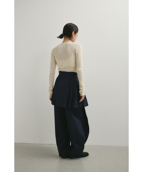 STYLEMIXER(スタイルミキサー)の「タックワイドミニスカート(スカート・レディース・ベージュ/ネイビー・MEDIUM/SMALL)」の10枚目の写真