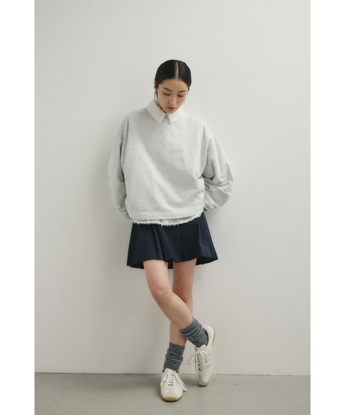 STYLEMIXER(スタイルミキサー)の「タックワイドミニスカート(スカート・レディース・ベージュ/ネイビー・MEDIUM/SMALL)」の12枚目の写真