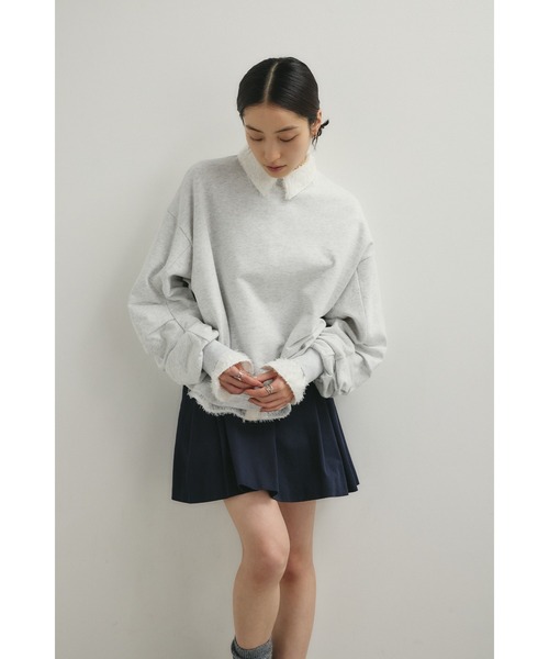 STYLEMIXER(スタイルミキサー)の「タックワイドミニスカート(スカート・レディース・ベージュ/ネイビー・MEDIUM/SMALL)」の13枚目の写真