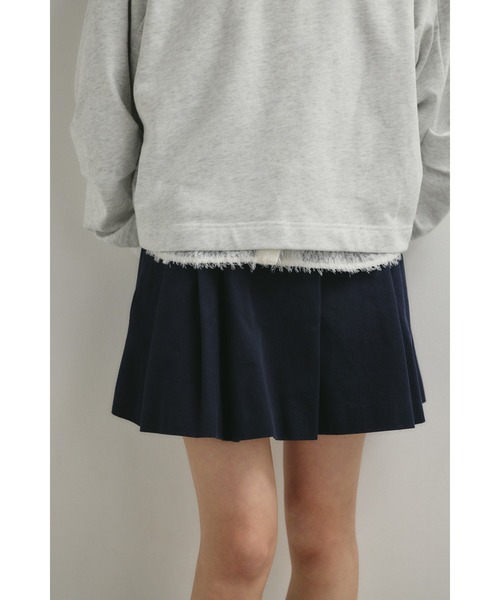 STYLEMIXER(スタイルミキサー)の「タックワイドミニスカート(スカート・レディース・ベージュ/ネイビー・MEDIUM/SMALL)」の16枚目の写真