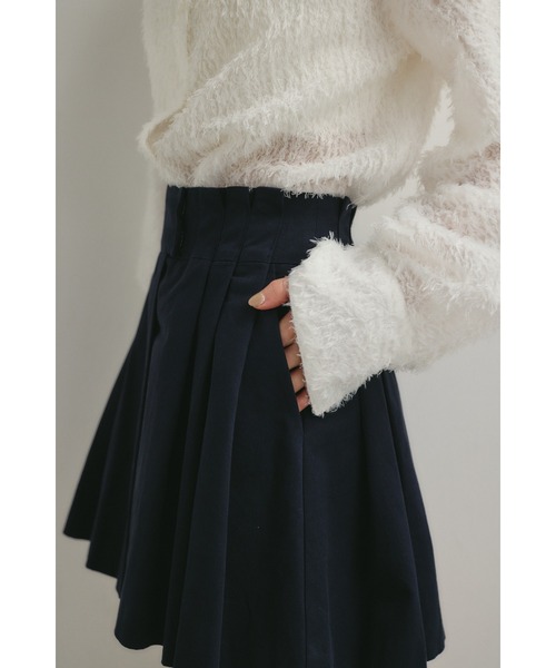 STYLEMIXER(スタイルミキサー)の「タックワイドミニスカート(スカート・レディース・ベージュ/ネイビー・MEDIUM/SMALL)」の19枚目の写真