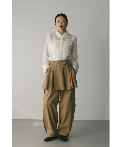 STYLEMIXER(スタイルミキサー)の「タックワイドミニスカート(スカート・レディース・ベージュ/ネイビー・MEDIUM/SMALL)」の22枚目の写真