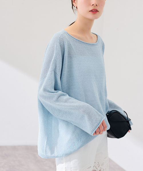 FRAMeWORK フレームワーク ニットブルゾン ブルー FRAMeWORK（フレームワーク）の「ニットブルゾン（ブルゾン）」 - WEAR