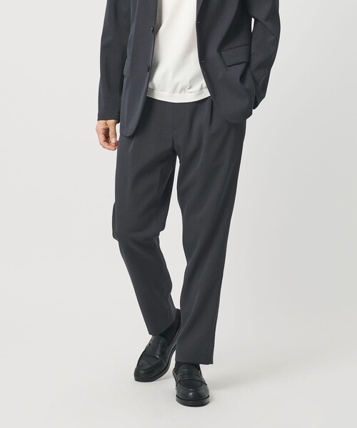 BEAUTY&YOUTH UNITED ARROWS（ビューティーアンドユースユナイテッドアローズ）の「トリクシオン/TRIXION シャンブレー 1P テーパード スラックス NO.5 セットアップ対応 ウォッシャブル（スラックス・メンズ・ベージュ/ダークグレー/ネイビー・S/L/M/XL）」の3枚目の写真