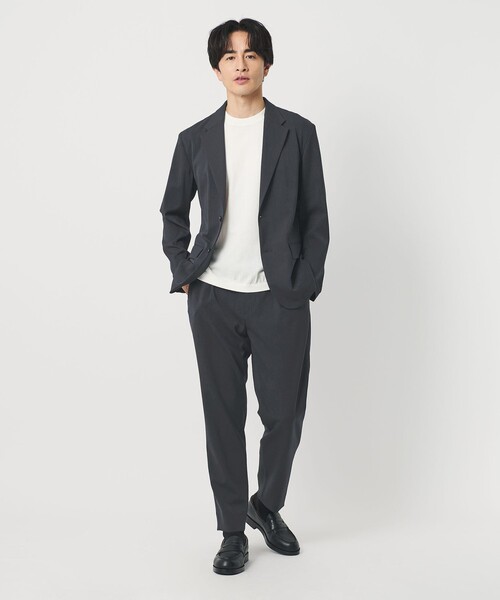 BEAUTY&YOUTH UNITED ARROWS（ビューティーアンドユースユナイテッドアローズ）の「トリクシオン/TRIXION シャンブレー 1P テーパード スラックス NO.5 セットアップ対応 ウォッシャブル（スラックス・メンズ・ベージュ/ダークグレー/ネイビー・S/L/M/XL）」の8枚目の写真