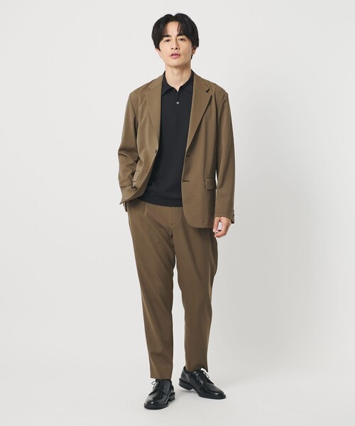 BEAUTY&YOUTH UNITED ARROWS（ビューティーアンドユースユナイテッドアローズ）の「トリクシオン/TRIXION シャンブレー 1P テーパード スラックス NO.5 セットアップ対応 ウォッシャブル（スラックス・メンズ・ベージュ/ダークグレー/ネイビー・S/L/M/XL）」の13枚目の写真