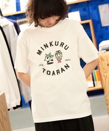 BEAMS JAPAN meets とえいろ / みんくる&とあらん Tシャツ ホワイト