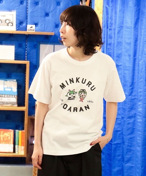 TOKYO CULTUART by BEAMS（トウキョウカルチャートバイビームス）の「BEAMS JAPAN meets とえいろ / みんくる＆とあらん Tシャツ ホワイト（Tシャツ/カットソー・レディース・ホワイト・LARGE/MEDIUM/SMALL/X-LARGE）」の9枚目の写真