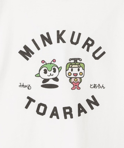 TOKYO CULTUART by BEAMS（トウキョウカルチャートバイビームス）の「BEAMS JAPAN meets とえいろ / みんくる＆とあらん Tシャツ ホワイト（Tシャツ/カットソー・レディース・ホワイト・LARGE/MEDIUM/SMALL/X-LARGE）」の5枚目の写真