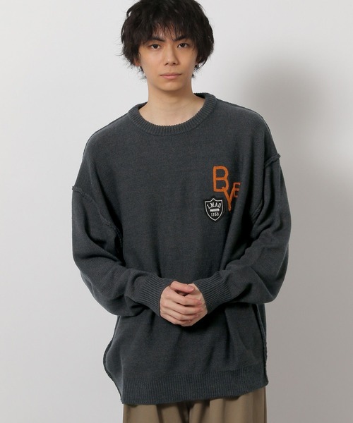 LAKOLE(ラコレ)の「ワッペン刺繍ニットプルオーバー / 650225(ニット/セーター・メンズ・チャコール/ホワイト/ピンク・LARGE/MEDIUM)」の15枚目の写真