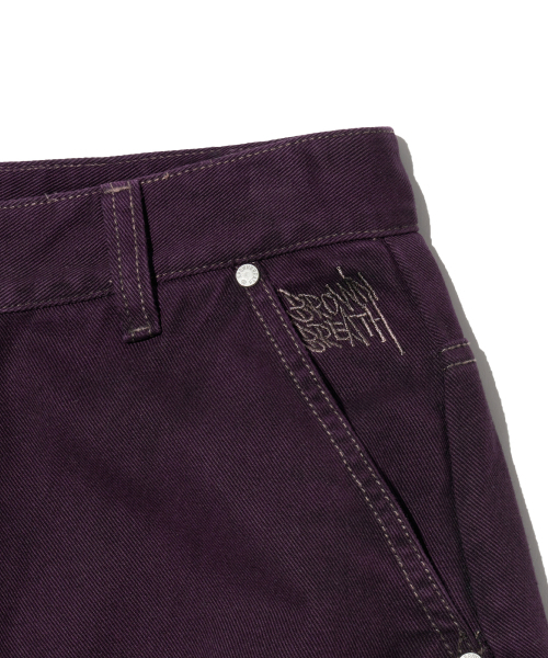 BROWNBREATH（ブラウンブレス）の「STAMP TAG DOUBLE KNEE PANTS - PURPLE（その他パンツ・レディース・その他・M/L/XL/S）」の4枚目の写真