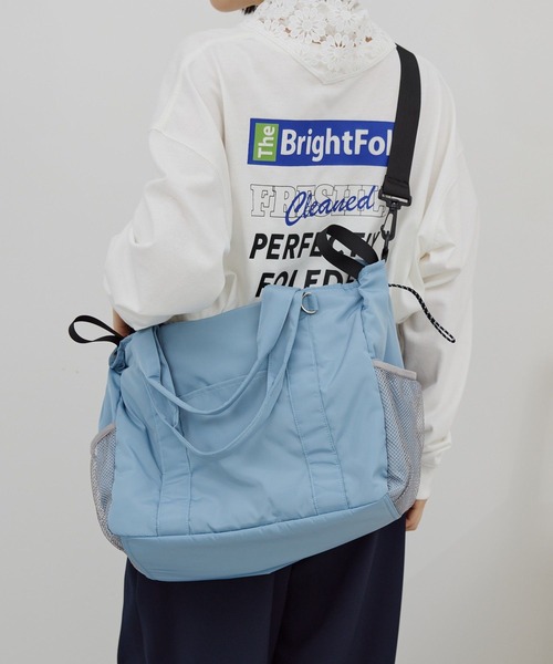 AMERICAN HOLIC（アメリカンホリック）の「【2SET】多機能トートバッグ（トートバッグ・レディース・チャコールグレー/ベージュ/サックスブルー・FREE）」の3枚目の写真