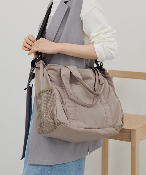 AMERICAN HOLIC（アメリカンホリック）の「【2SET】多機能トートバッグ（トートバッグ・レディース・チャコールグレー/ベージュ/サックスブルー・FREE）」の8枚目の写真