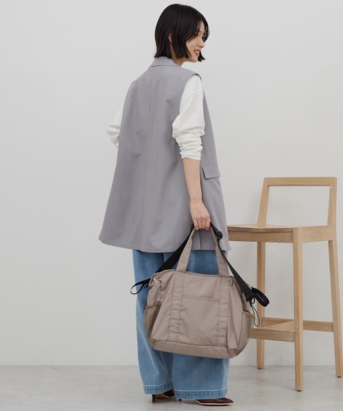 AMERICAN HOLIC（アメリカンホリック）の「【2SET】多機能トートバッグ（トートバッグ・レディース・チャコールグレー/ベージュ/サックスブルー・FREE）」の10枚目の写真