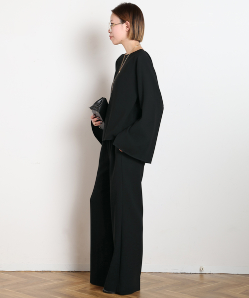 AP STUDIO（エーピーストゥディオ）の「*ソフィアイージーパンツ（スラックス・レディース・ベージュ/ブラック・34/36/38/40）」の8枚目の写真