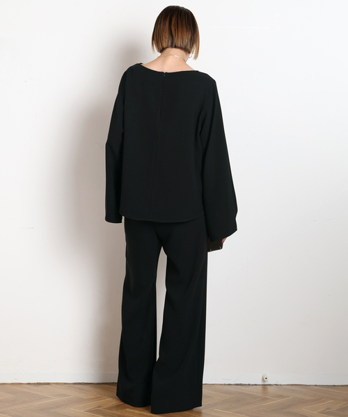 AP STUDIO（エーピーストゥディオ）の「*ソフィアイージーパンツ（スラックス・レディース・ベージュ/ブラック・34/36/38/40）」の9枚目の写真