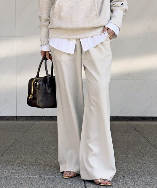 AP STUDIO（エーピーストゥディオ）の「*ソフィアイージーパンツ（スラックス・レディース・ベージュ/ブラック・34/36/38/40）」の14枚目の写真