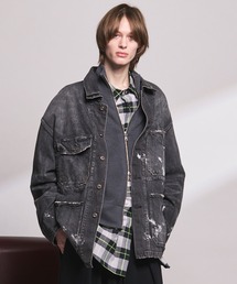 MAISON SPECIAL | 《UNISEX》【Vintage Style Denim Fabric】Prime-Over Engineer Denim Jacket/【ヴィンテージスタイルデニム】プライムオーバーカバーオール【MAISON SPECIAL/メゾンスペシャル】■セットアップ対応■(デニムジャケット)