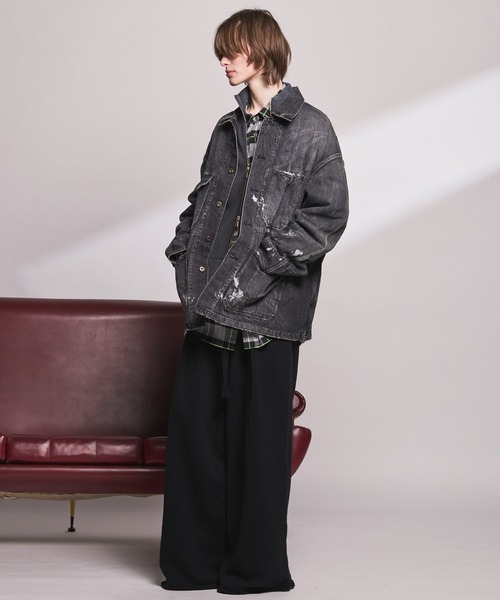 MAISON SPECIAL（メゾンスペシャル）の「《UNISEX》【Vintage Style Denim Fabric】Prime-Over Engineer Denim Jacket/【ヴィンテージスタイルデニム】プライムオーバーカバーオール【MAISON SPECIAL/メゾンスペシャル】■セットアップ対応■（デニムジャケット・メンズ・ブルー/ブラック/ホワイト・0/2/1）」の6枚目の写真