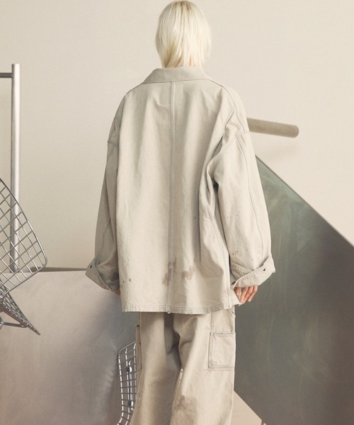 MAISON SPECIAL（メゾンスペシャル）の「《UNISEX》【Vintage Style Denim Fabric】Prime-Over Engineer Denim Jacket/【ヴィンテージスタイルデニム】プライムオーバーカバーオール【MAISON SPECIAL/メゾンスペシャル】■セットアップ対応■（デニムジャケット・メンズ・ブルー/ブラック/ホワイト・0/2/1）」の9枚目の写真