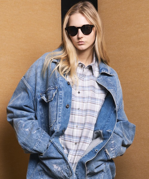 MAISON SPECIAL（メゾンスペシャル）の「《UNISEX》【Vintage Style Denim Fabric】Prime-Over Engineer Denim Jacket/【ヴィンテージスタイルデニム】プライムオーバーカバーオール【MAISON SPECIAL/メゾンスペシャル】■セットアップ対応■（デニムジャケット・メンズ・ブルー/ブラック/ホワイト・0/2/1）」の13枚目の写真