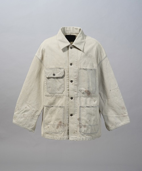 MAISON SPECIAL（メゾンスペシャル）の「《UNISEX》【Vintage Style Denim Fabric】Prime-Over Engineer Denim Jacket/【ヴィンテージスタイルデニム】プライムオーバーカバーオール【MAISON SPECIAL/メゾンスペシャル】■セットアップ対応■（デニムジャケット・メンズ・ブルー/ブラック/ホワイト・0/2/1）」の18枚目の写真