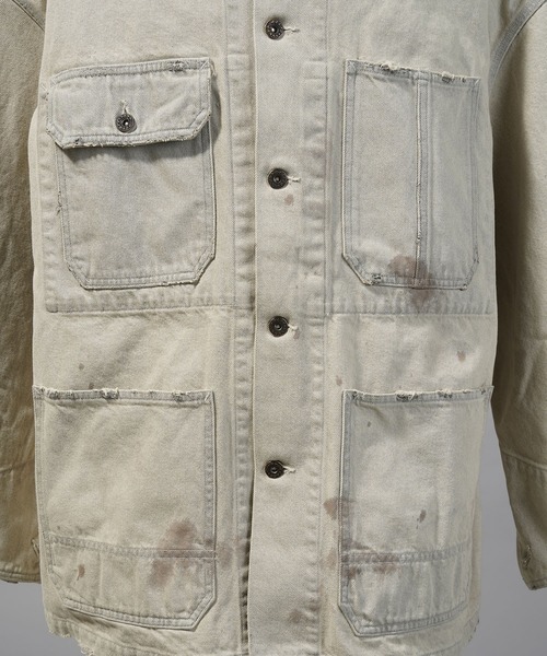 MAISON SPECIAL（メゾンスペシャル）の「《UNISEX》【Vintage Style Denim Fabric】Prime-Over Engineer Denim Jacket/【ヴィンテージスタイルデニム】プライムオーバーカバーオール【MAISON SPECIAL/メゾンスペシャル】■セットアップ対応■（デニムジャケット・メンズ・ブルー/ブラック/ホワイト・0/2/1）」の22枚目の写真