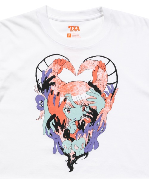 TXA（ティーエックスエー）の「田中かえ Cropped T-shirt（Tシャツ/カットソー・レディース・ホワイト・FREE）」の5枚目の写真