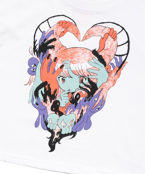 TXA（ティーエックスエー）の「田中かえ Cropped T-shirt（Tシャツ/カットソー・レディース・ホワイト・FREE）」の6枚目の写真