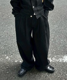 UNDERSTATEMENTs | 【ユニセックス】2タックワイドカーブデニムパンツ(デニムパンツ)