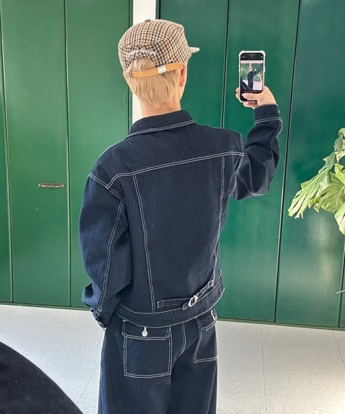 UNDERSTATEMENTs(アンダーステイトメント)の「【ユニセックス】2タックワイドカーブデニムパンツ(デニムパンツ・メンズ・インディゴブルー/ブラック・SMALL/MEDIUM/LARGE)」の15枚目の写真